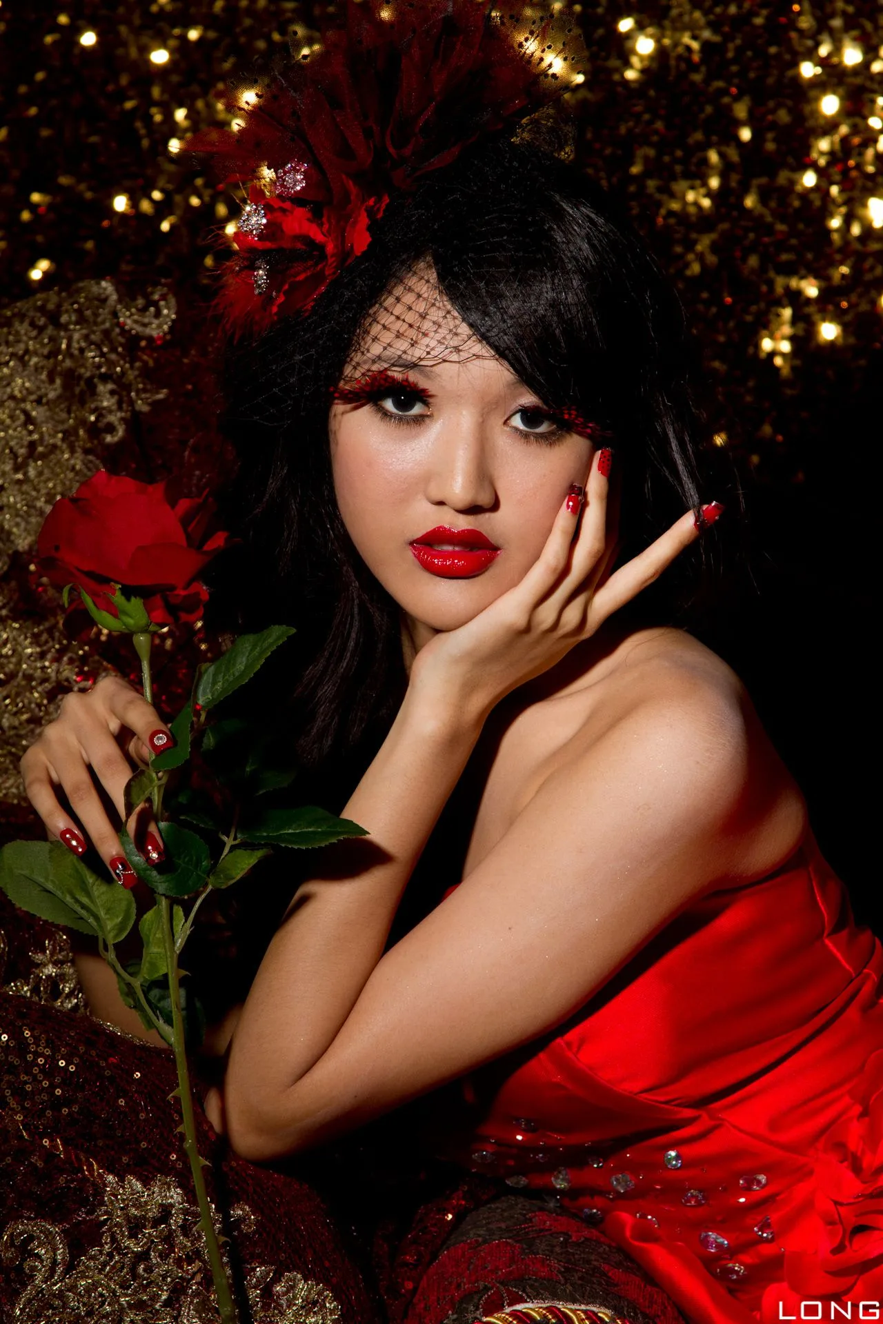 [Phiên bản đặc biệt BEAUTYLEG] Buổi chụp ảnh tại studio: Jill Yu Fuyu - Bộ ảnh cưới màu đỏ - 29