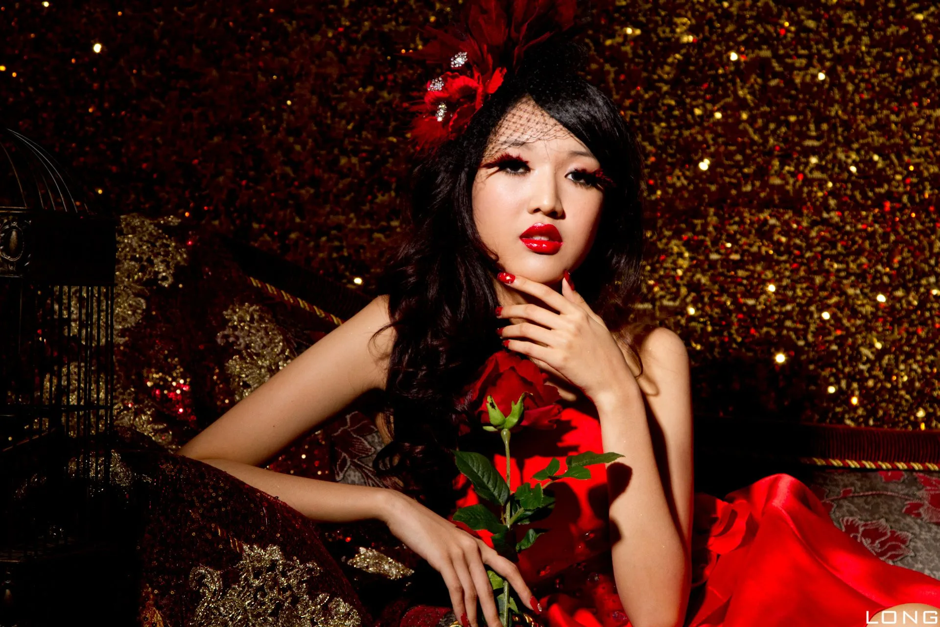 [Phiên bản đặc biệt BEAUTYLEG] Buổi chụp ảnh tại studio: Jill Yu Fuyu - Bộ ảnh cưới màu đỏ - 11