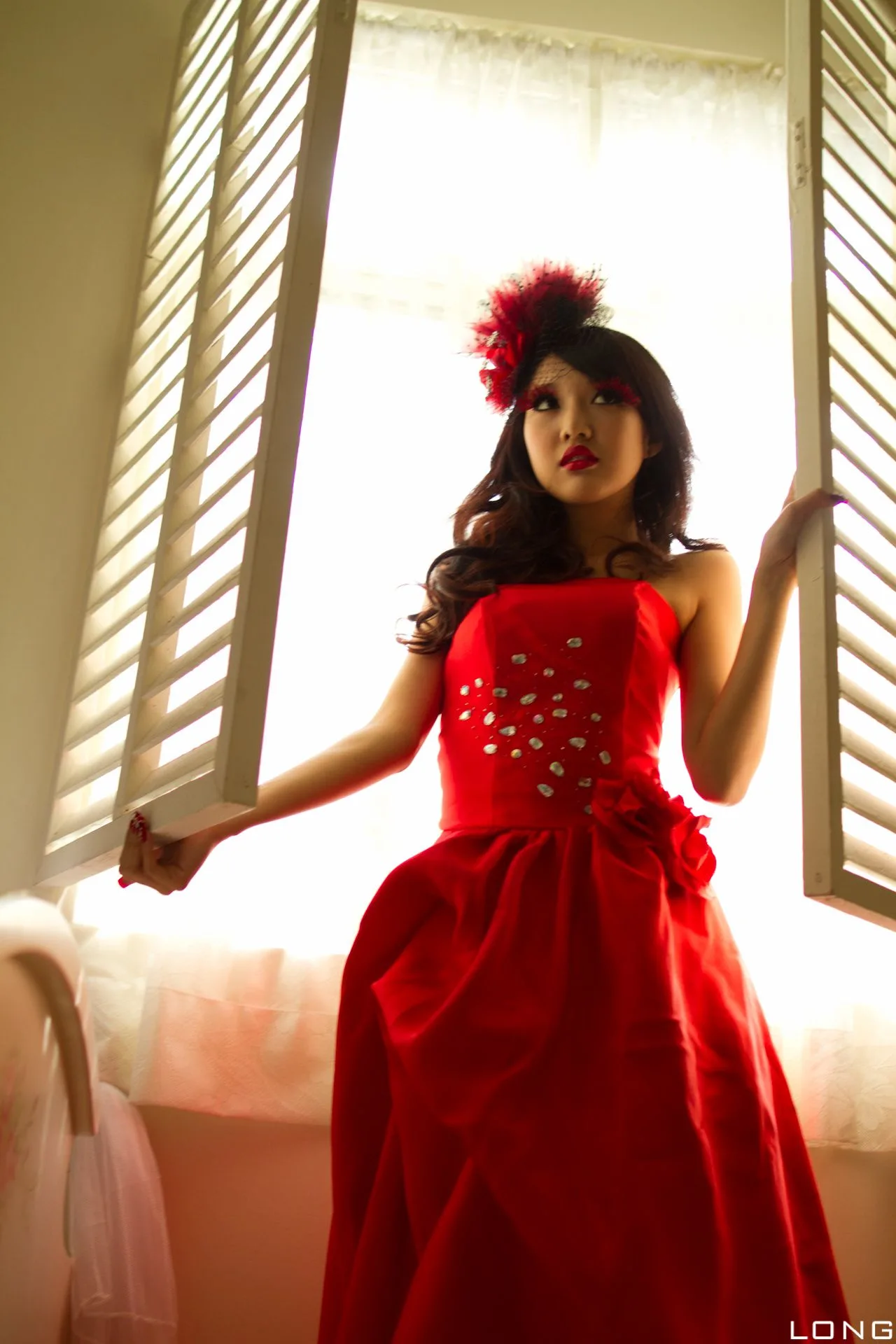 [Phiên bản đặc biệt BEAUTYLEG] Buổi chụp ảnh tại studio: Jill Yu Fuyu - Bộ ảnh cưới màu đỏ - 21